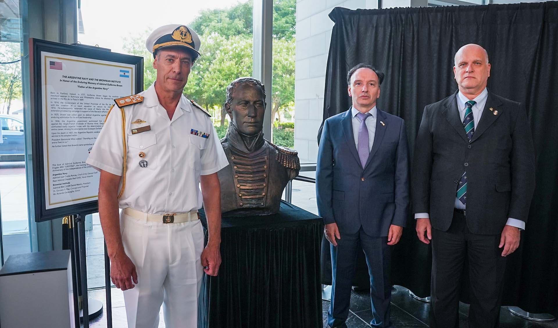 Inauguraron en Baltimore un busto en homenaje al Almirante Guillermo Brown