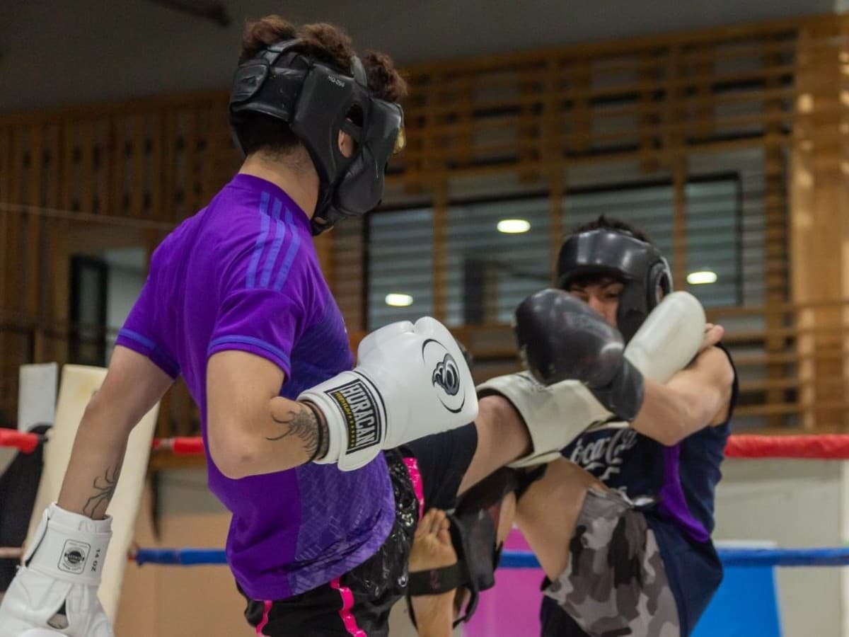 Encuentro de kickboxing y boxeo